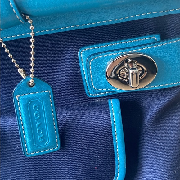 COACH Rare Turnlock Canvas and Leather Tote Bag - Picture 5 of 16